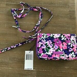 NWT VERA BRADLEY 3 in 1 crossbody wristlet flower